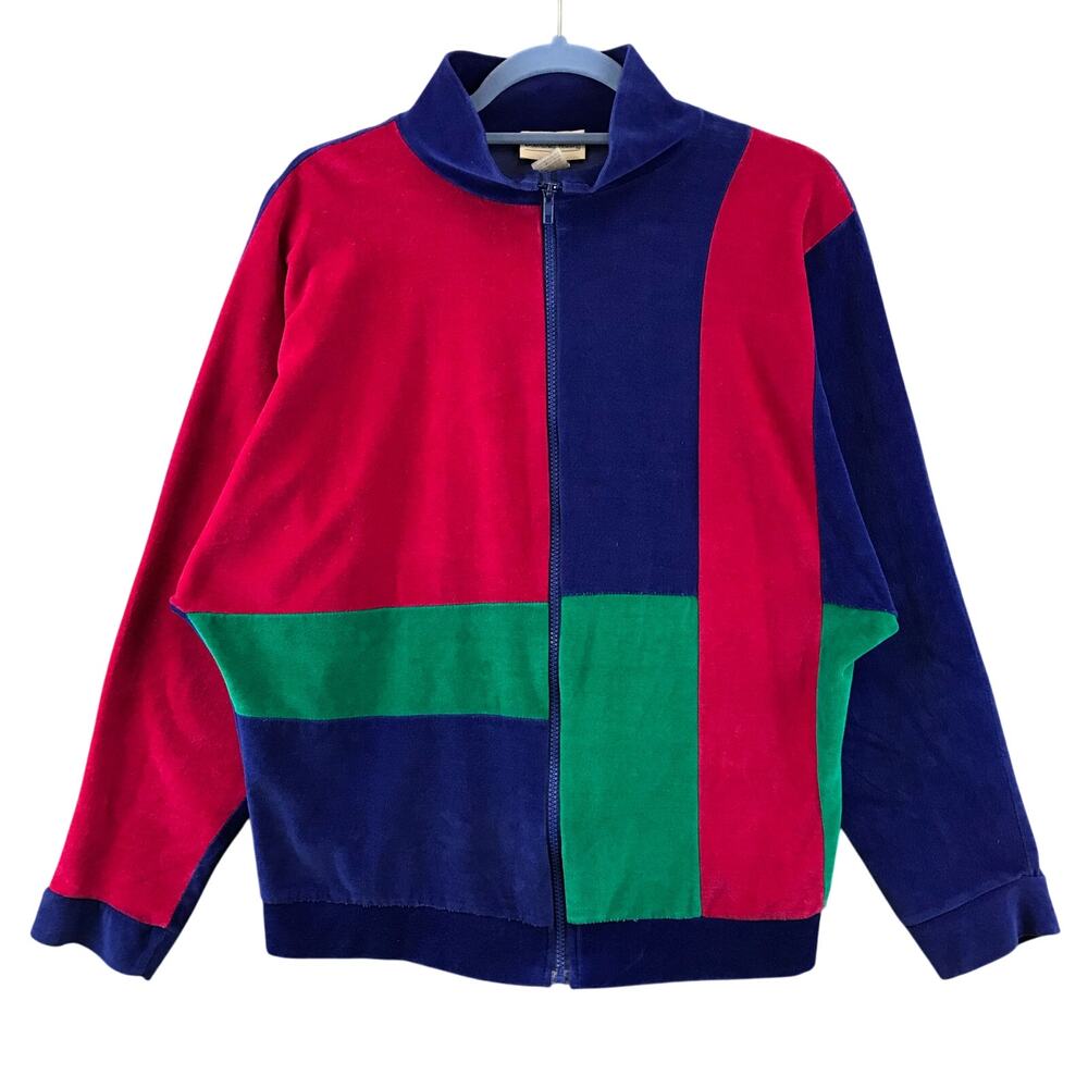 Vintage Boundary Water velour color‎ block jacket size M